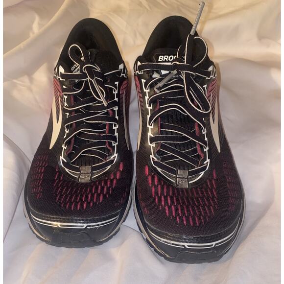 Brooks Ghost 10 Women's Lace Up Sneakers Size 7.5 Black pink White - Picture 2 of 14